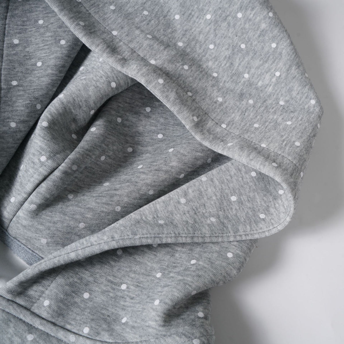 Grey Printed Hooded Zip-Up Jacket