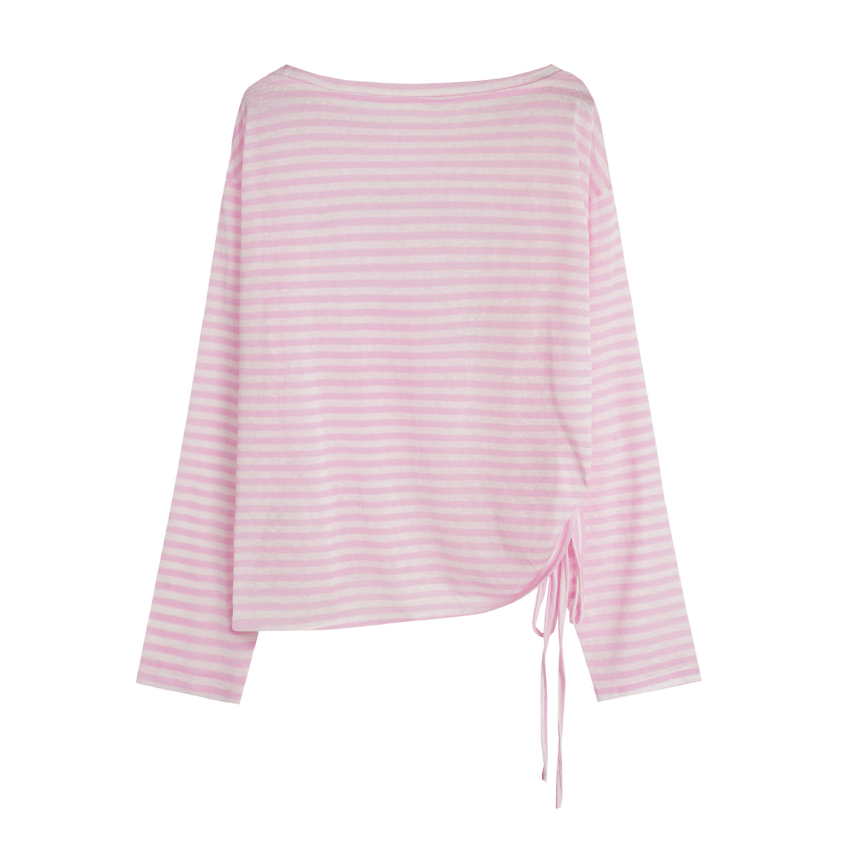 Striped Long Sleeve Round Neck Women's Top