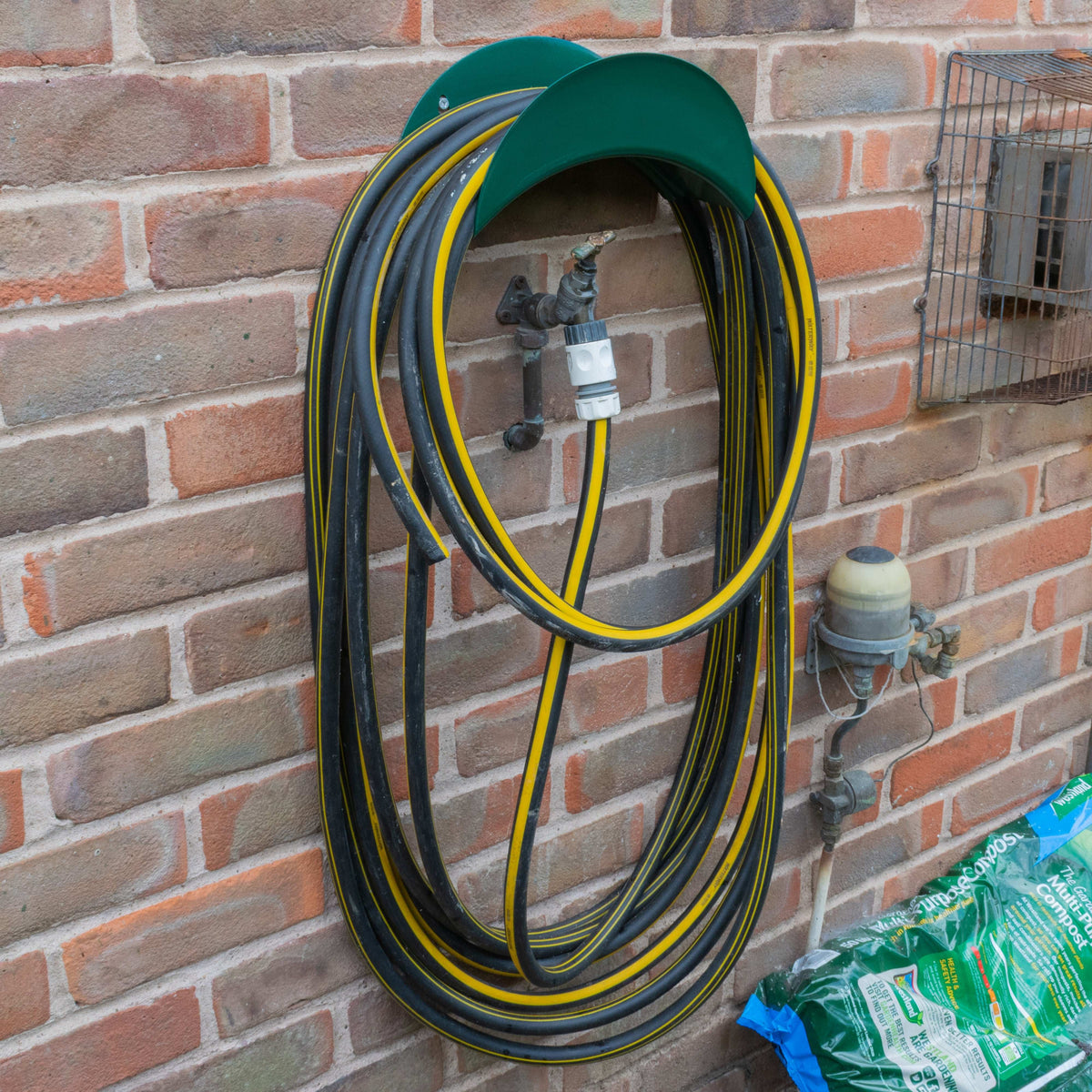 Green Metal Hose Hanger