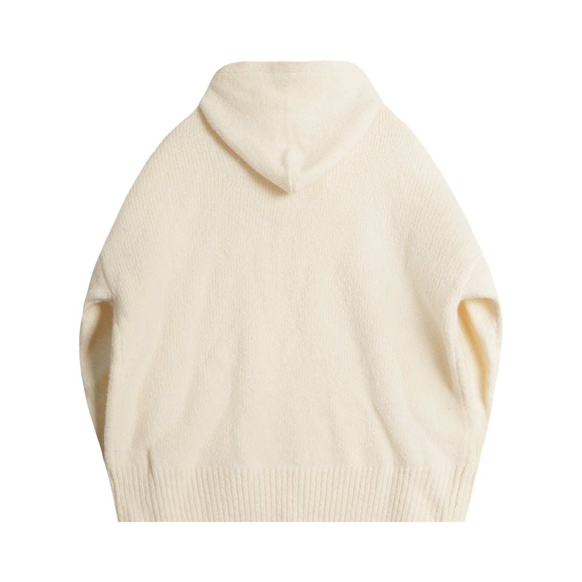 Sweet Faux Mink Cartoon Cat Appliqu Cable Knit Sleeve V-Neck Loose Pullover Sweater