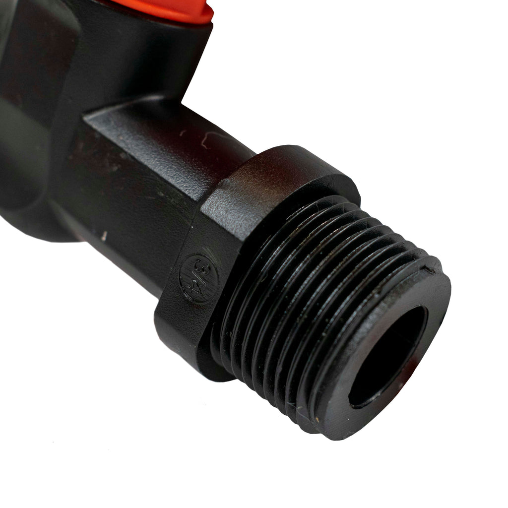 Black Plastic Quick Connector Bib Tap, 3/4" BSP