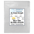8m x 10m Clear Tarpaulins, XL-Grade 300 GSM