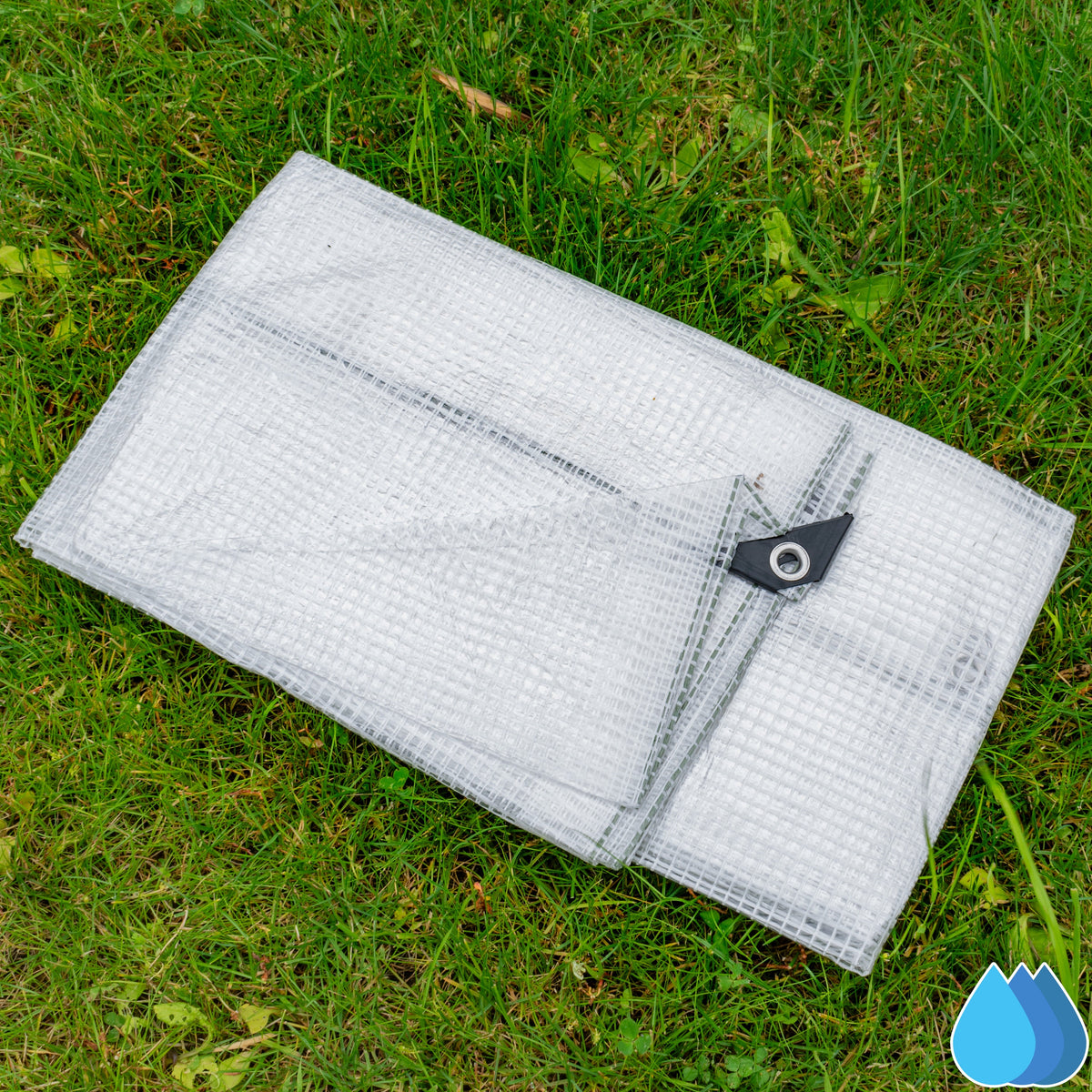 8m x 10m Clear Tarpaulins, XL-Grade 300 GSM