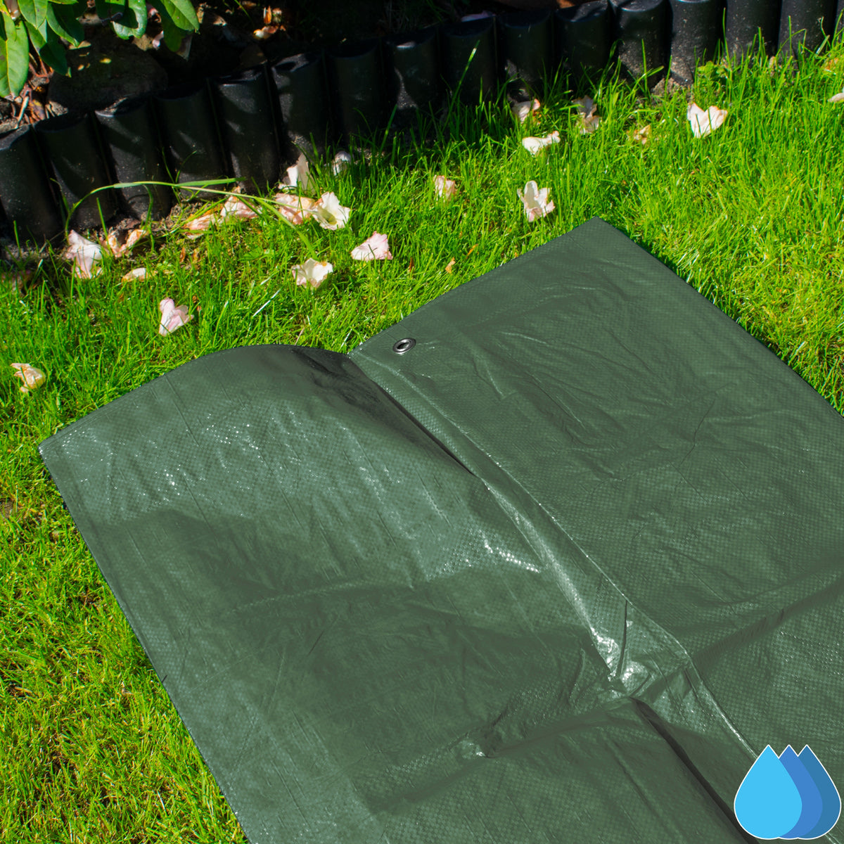5m x 8m Green Tarpaulins, M-Grade 90 GSM