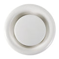 White Metal Anemostat Exhaust Ceiling Valve, 125mm