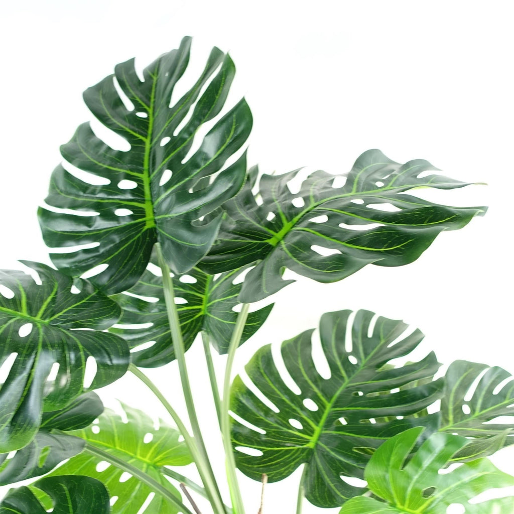 Artificial Monstera Plant 150cm Luxury Cheese Plant Tall Copper Metal Planter