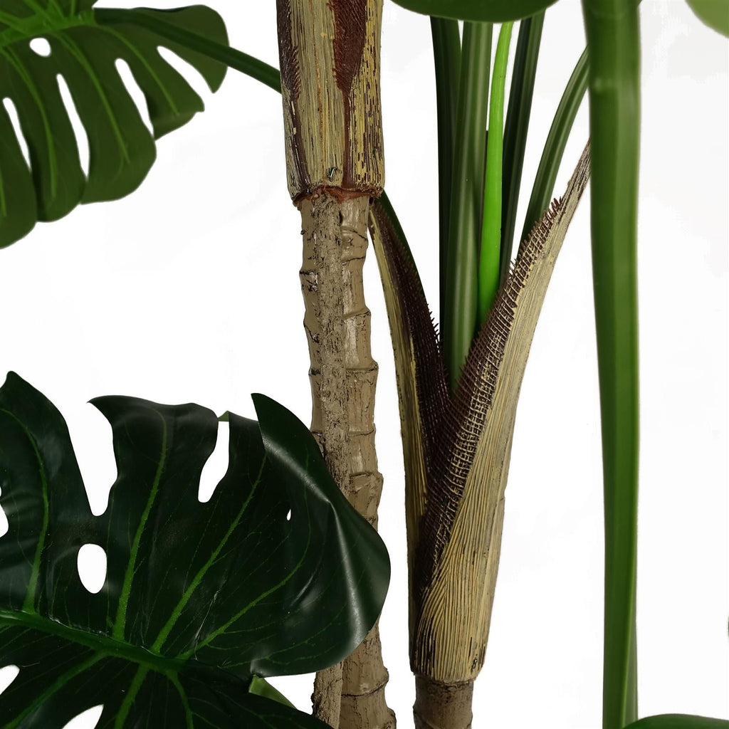 Artificial Monstera Plant 150cm Luxury Cheese Plant Tall Copper Metal Planter