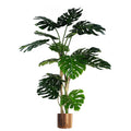 Artificial Monstera Plant 150cm Luxury Cheese Plant Tall Copper Metal Planter